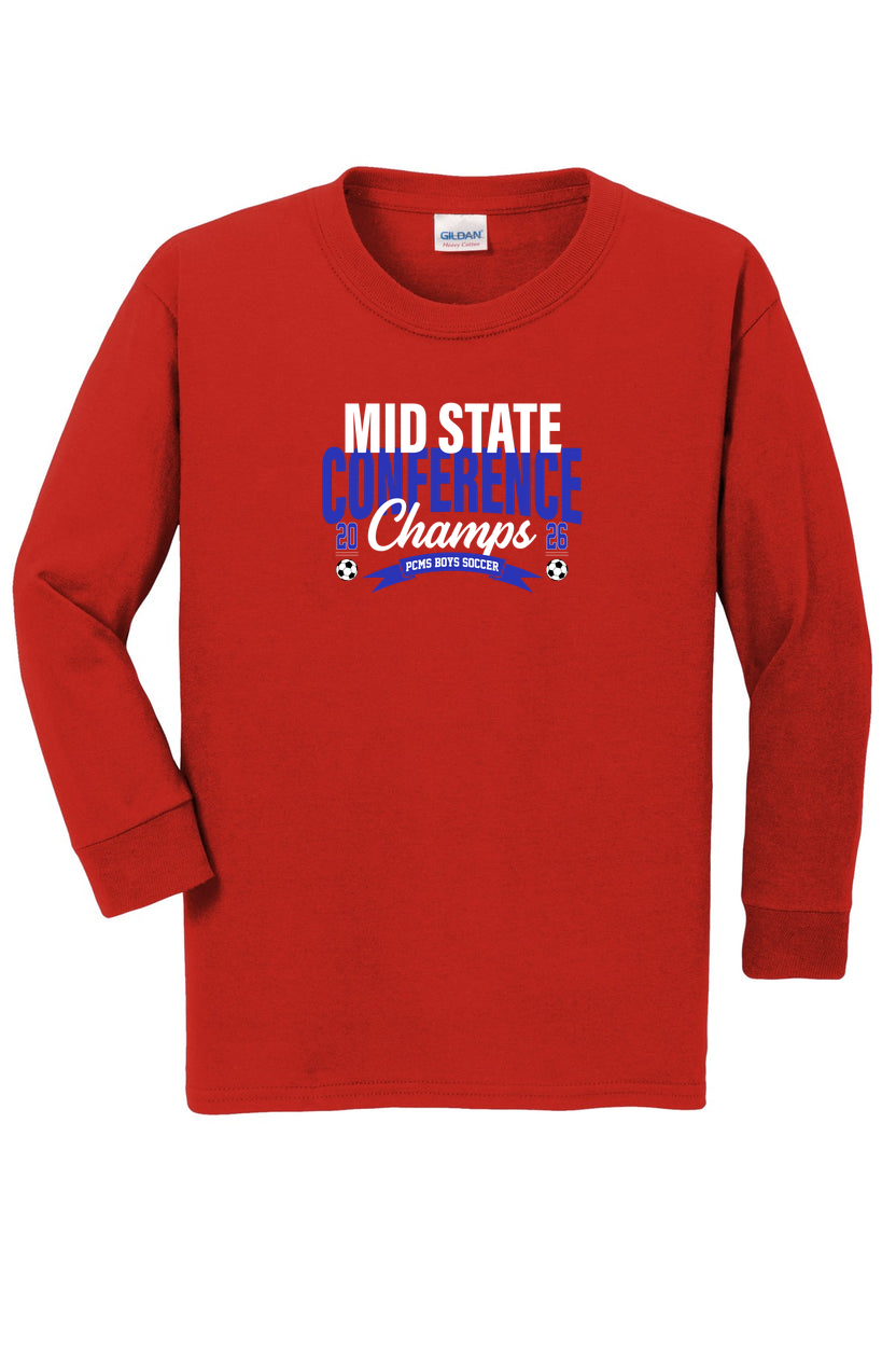 PCMS Boys Soccer Conference Champs 2026 - 50/50 Youth Long Sleeve Shirt product
