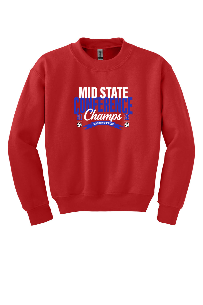 PCMS Boys Soccer Conference Champs 2026 - Youth Crew Neck Fleece product