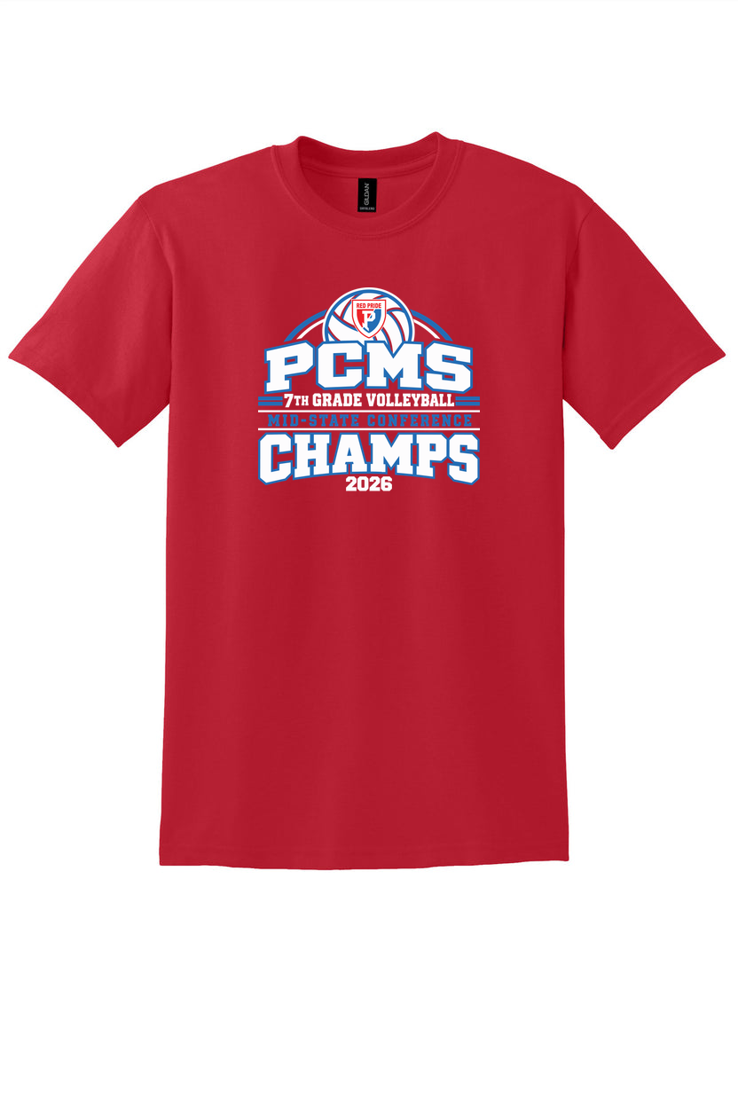 PCMS 7th Grade Volleyball Conference Champs 50/50 TShirt product