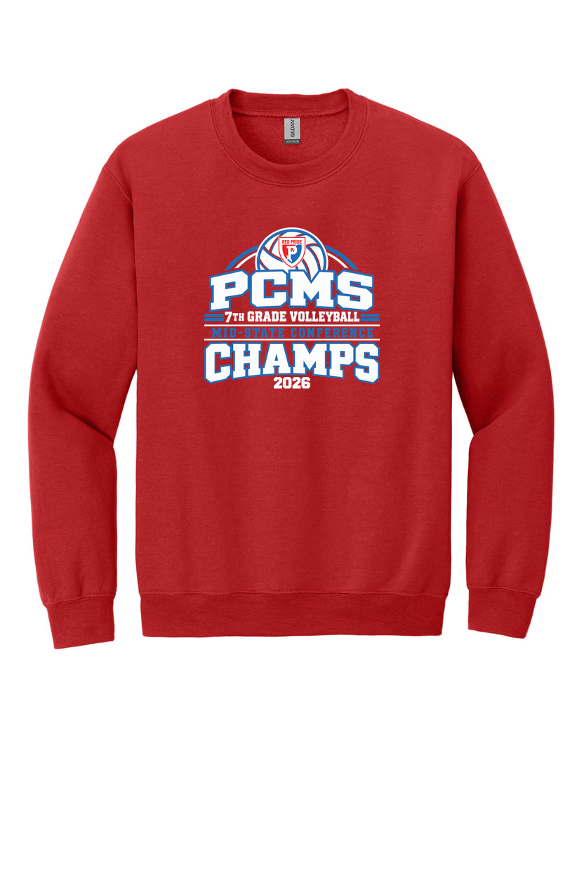 PCMS 7th Grade Volleyball Conference Champs 50/50 Crew Neck Fleece product