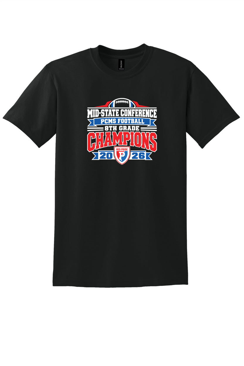 PCMS 8th Grade Football Conference Champs 2026 50/50 TShirt product