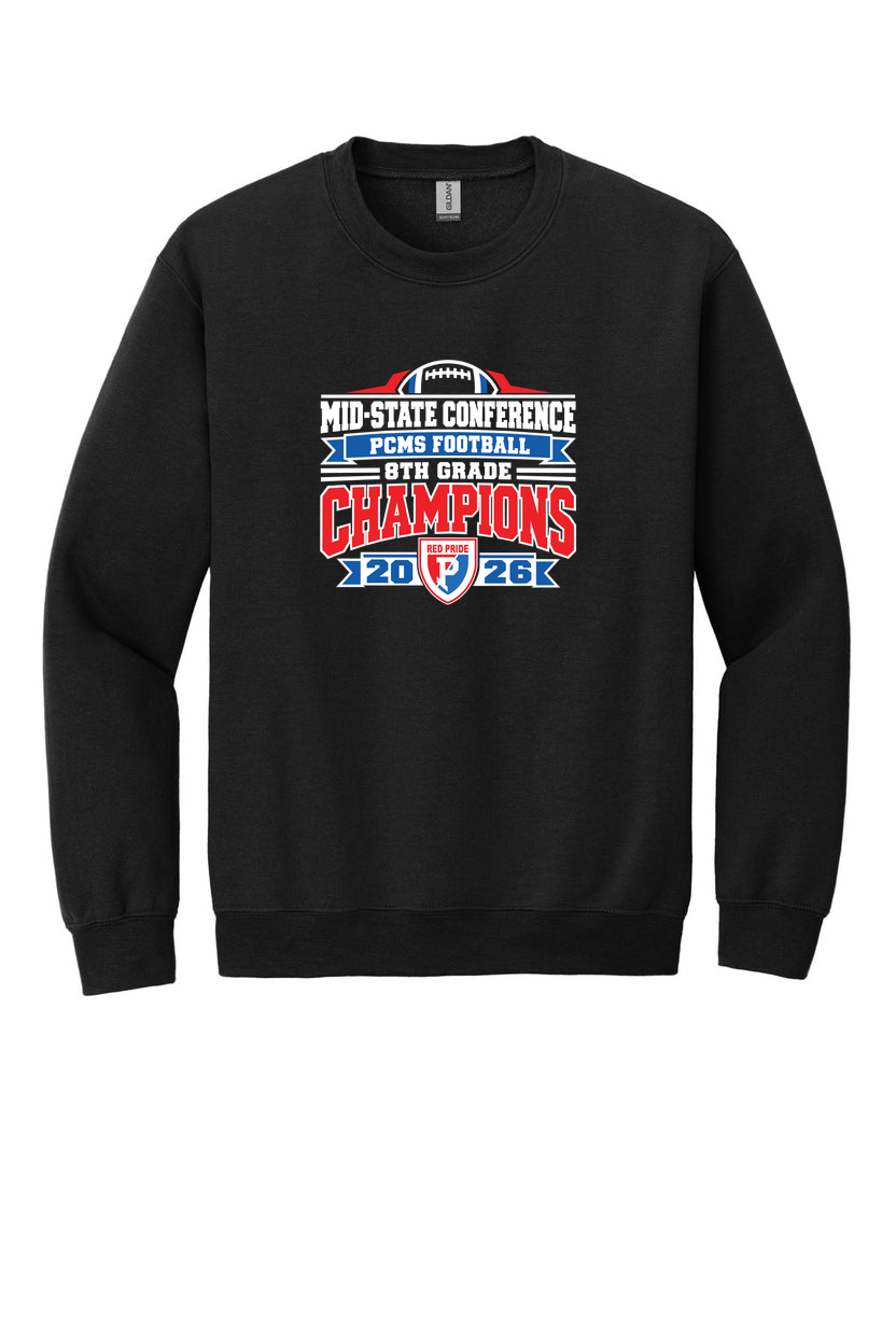 PCMS 8th Grade Football Conference Champs 2026 50/50 Crew Neck Fleece product