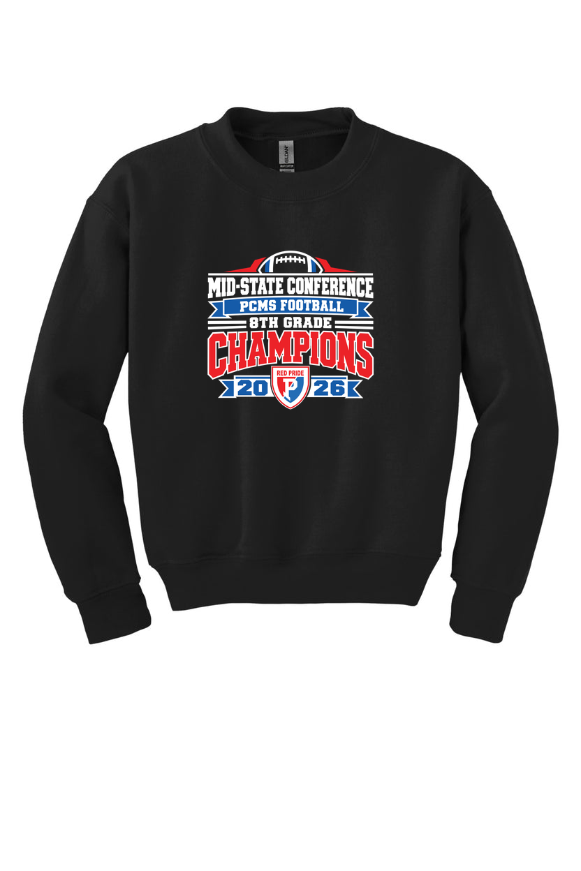 PCMS 8th Grade Football Conference Champs 2026 Youth Crew Neck Fleece product