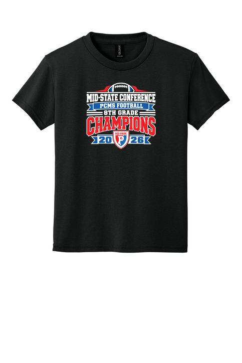 PCMS 8th Grade Football Conference Champs 2026 50/50 Youth TShirt product