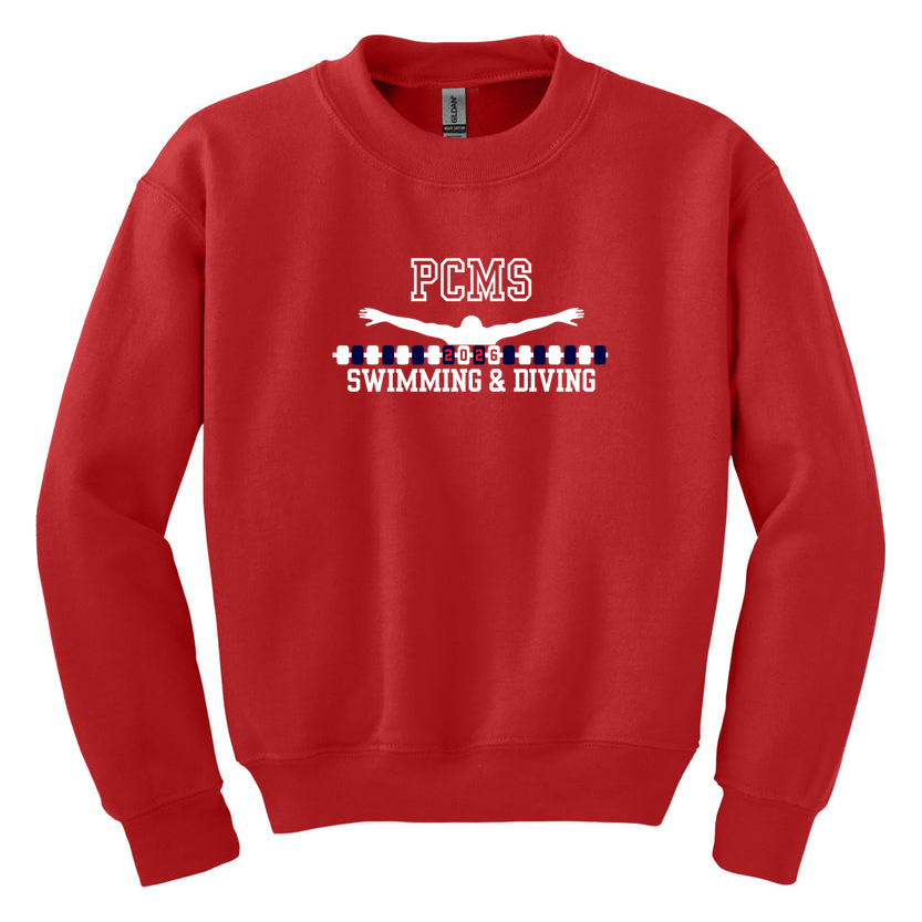PCMS Swim 2026 ATHLETE Youth Crew Neck Fleece product