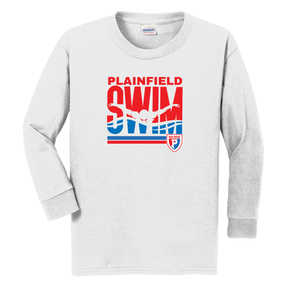 Plainfield Swim 50/50 Youth Long Sleeve Shirt product