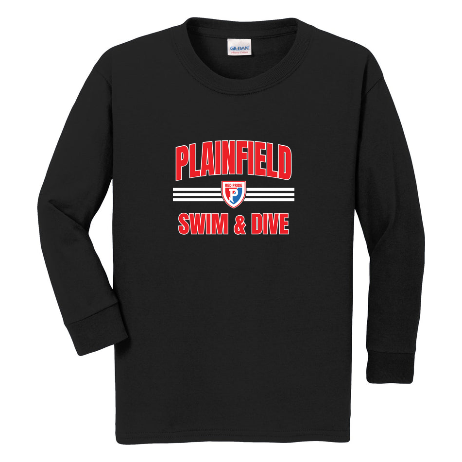 Plainfield Swim and Dive 50/50 Youth Long Sleeve Shirt product