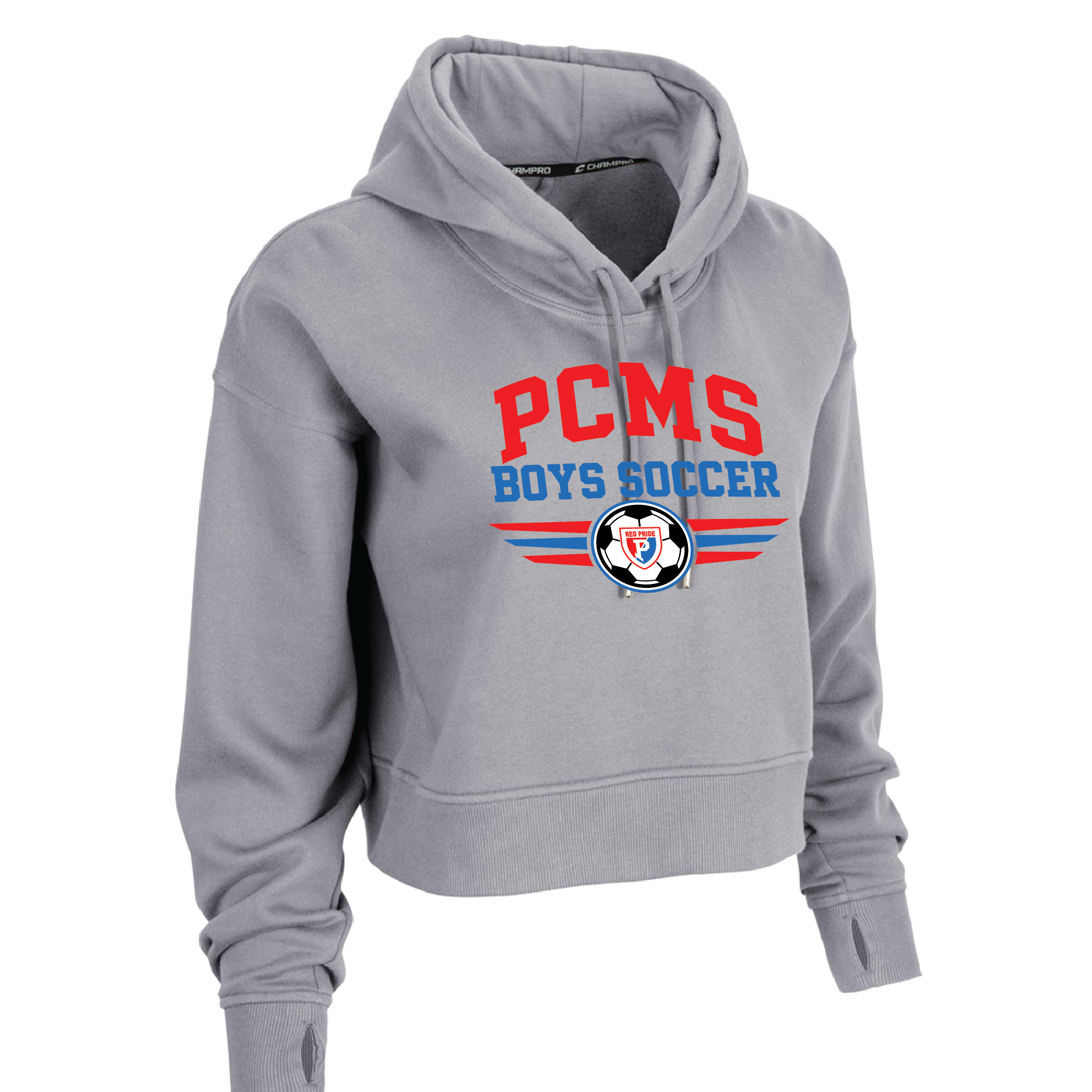 PCMS Boys Soccer 2026 Champro Womens Crop Hoodie product