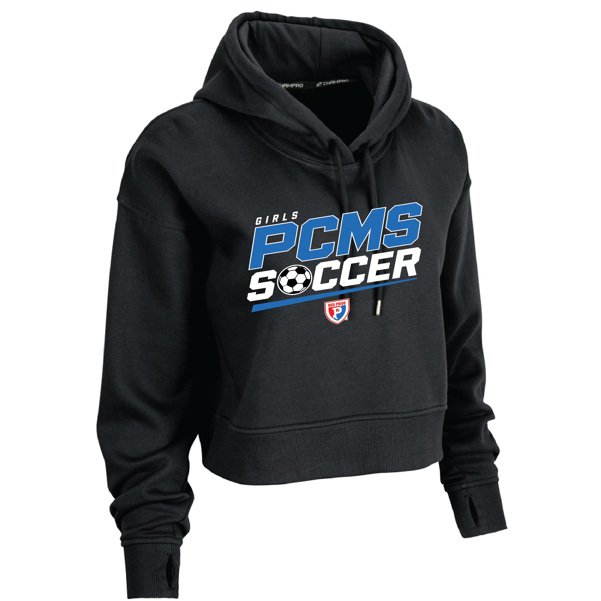 PCMS GIrls Soccer 2026 Champro Womens Crop Hoodie product