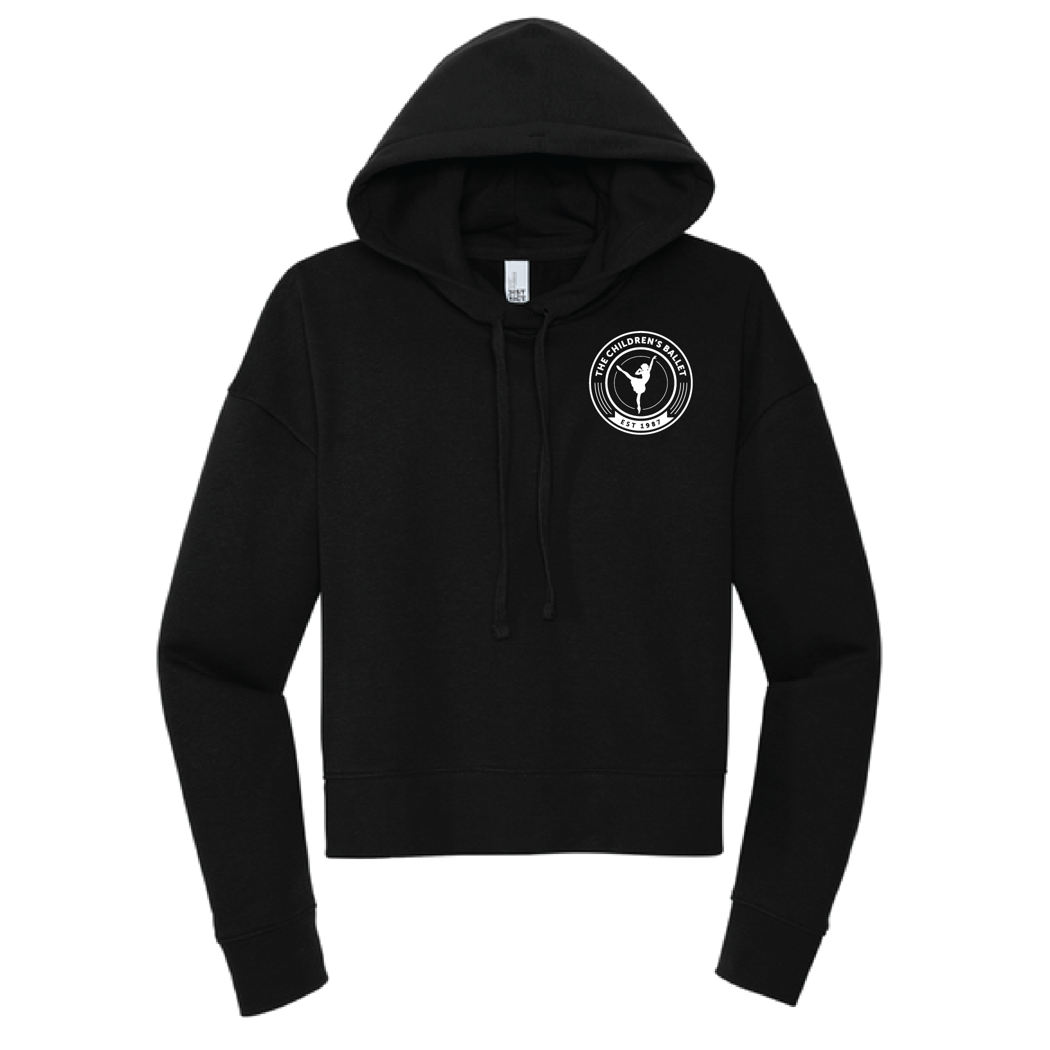 The Children's Ballet District Womens Crop Hoodie Left Chest Design product